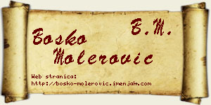 Boško Molerović vizit kartica